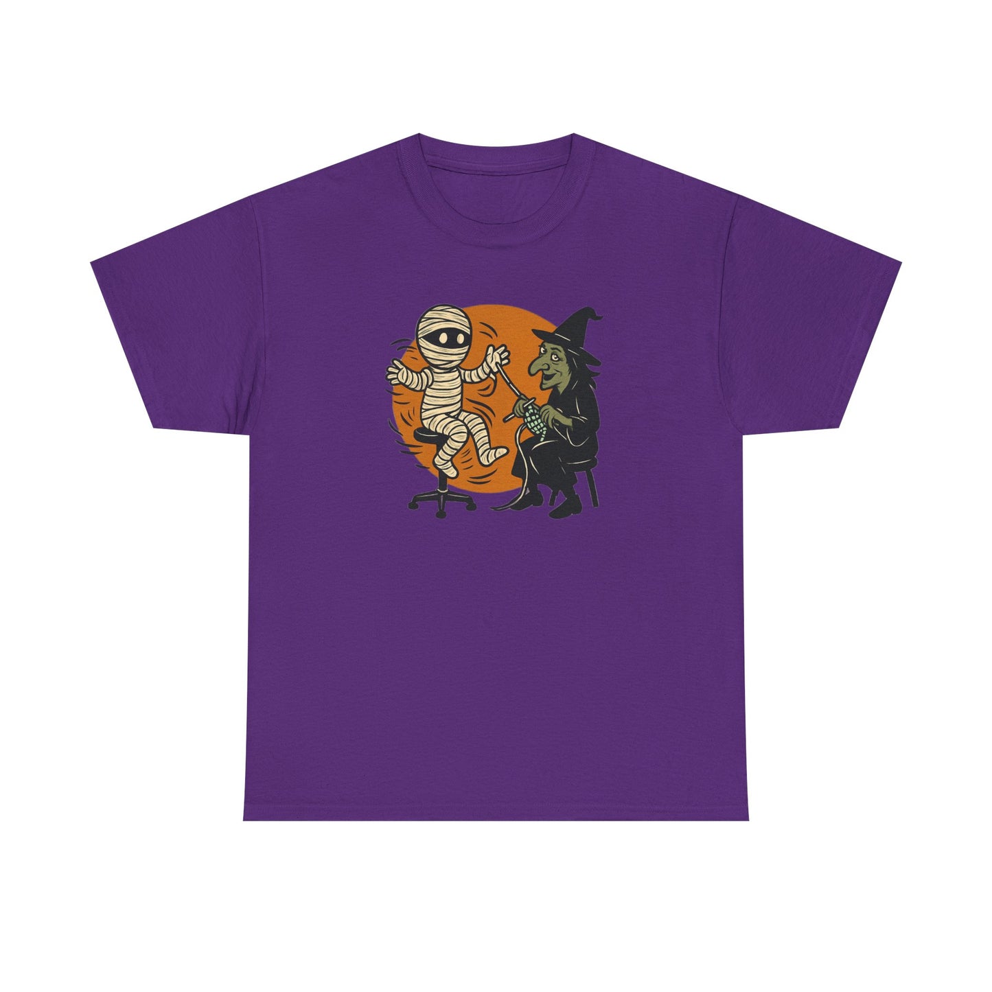 Halloween Fun Unisex Tee, Spooky Vibe T-Shirt, Fall Celebrations, and Casual Wear, Gift for Yarn Lover, Gift for Knitter, Knitting Tee