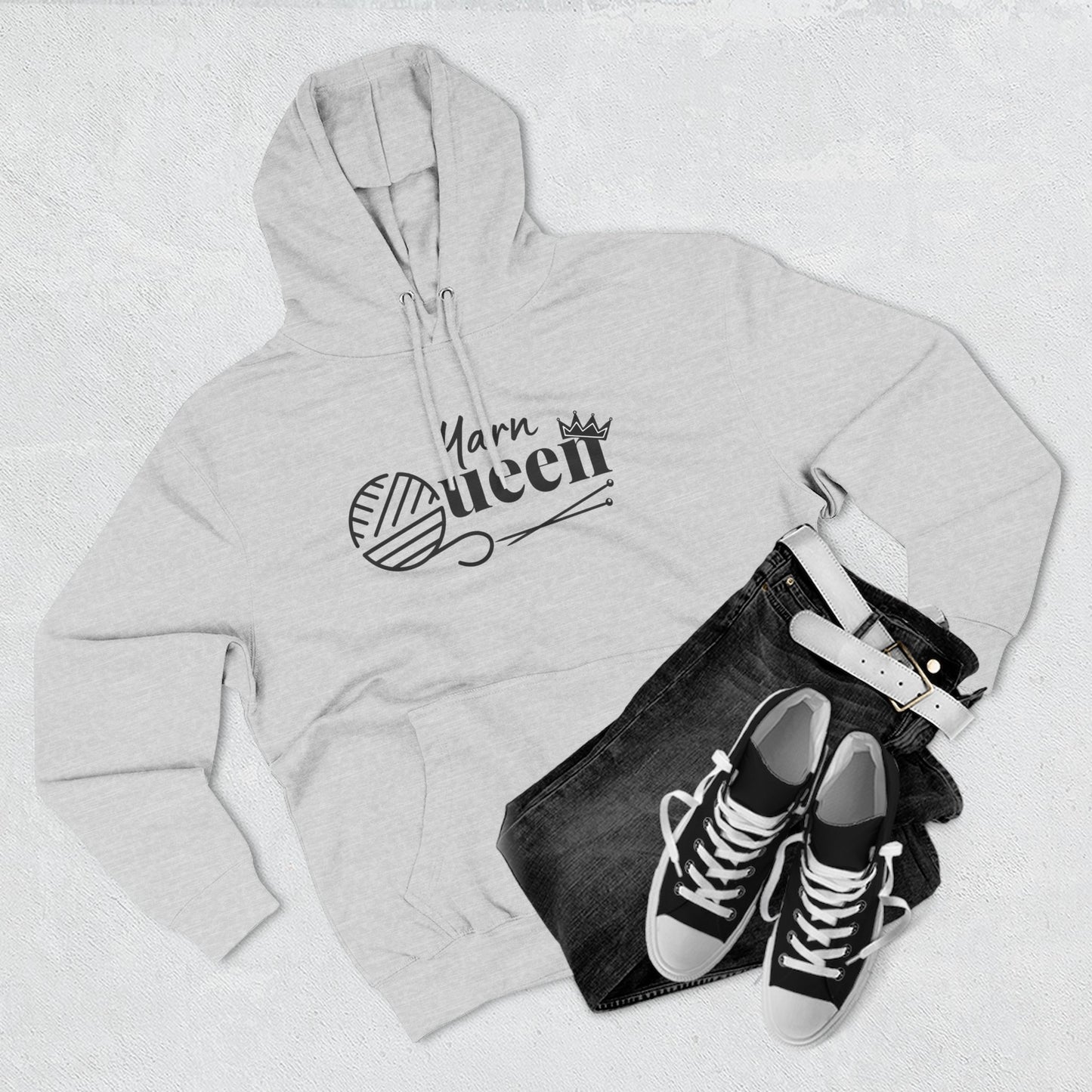 Yarn Queen Three-Panel Fleece Hoodie