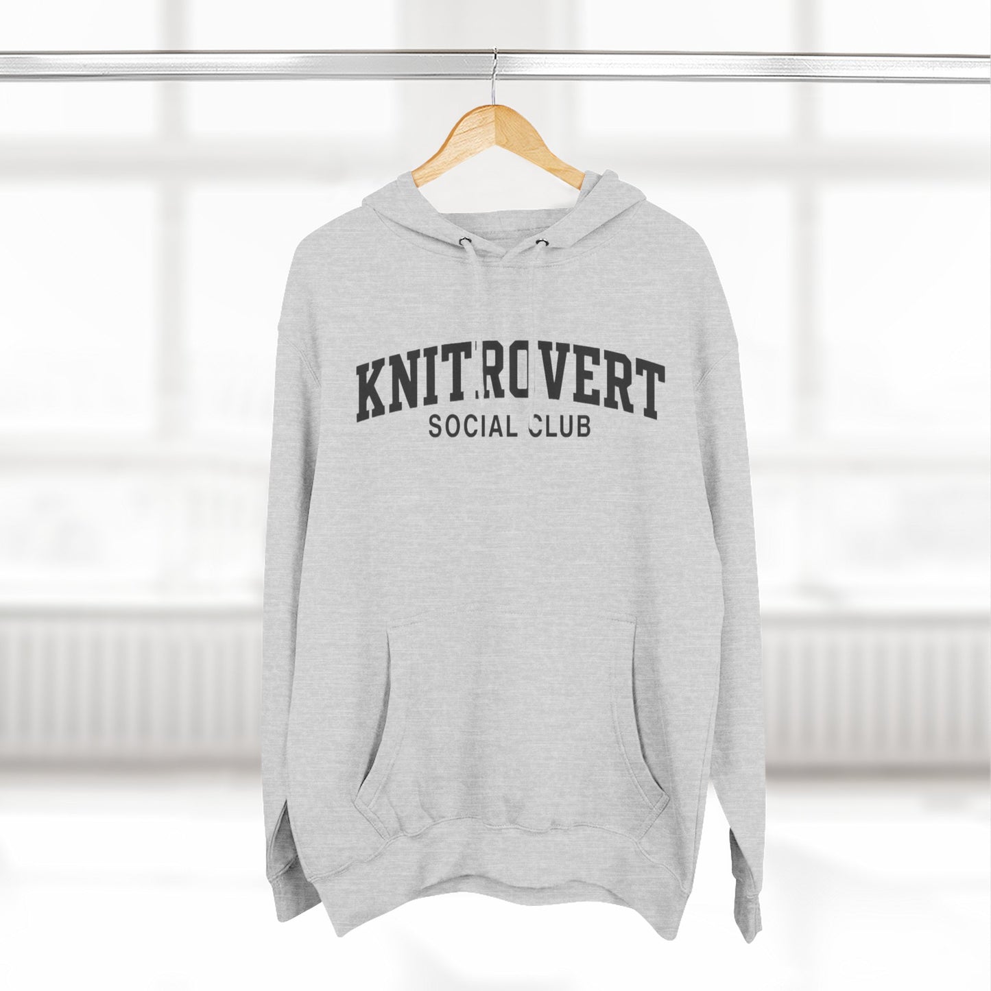Knitrovert Funny Hoody, Sarcastic Knitter Hoody, Knitting Lover Gift, Unisex Heavy Cotton Shirt, Knitting Needle Craft Apparel