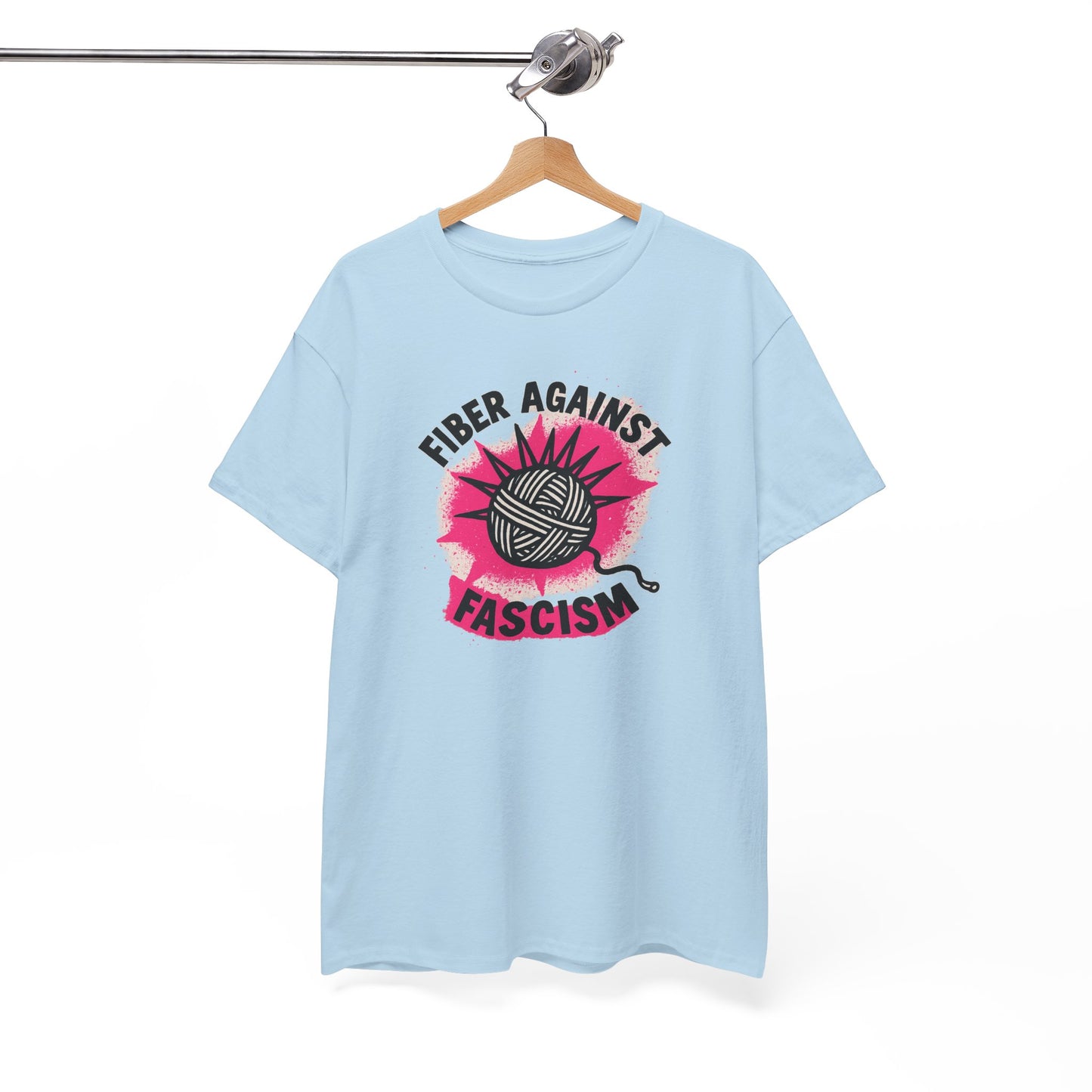 Craftivism, Gift for fiber lover, Anti-fascism Tee, Political Protest Shirt, Activist Unisex Top, Cotton Tshirt, Resistance Apparel, Knitter, Crocheter
