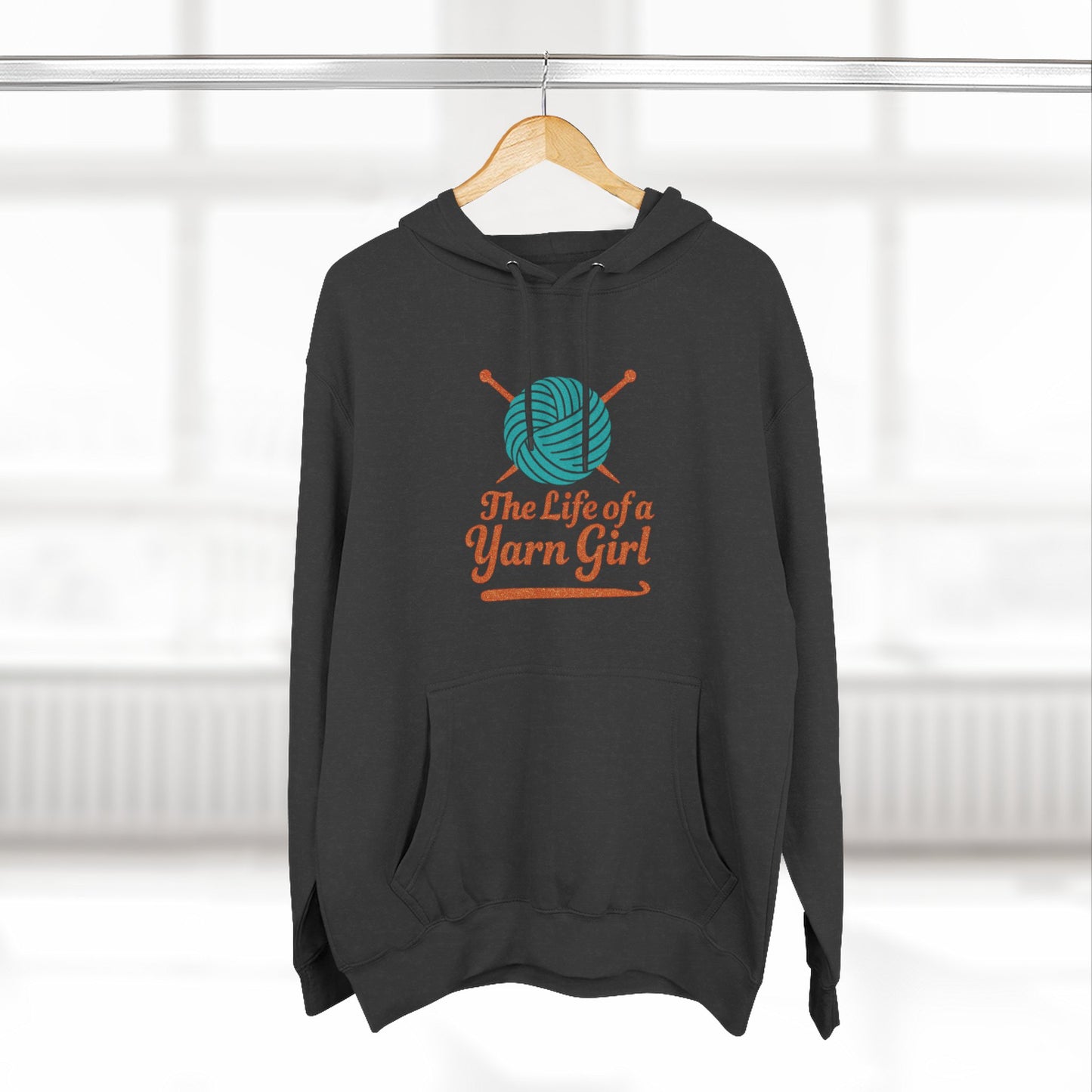 Copy of Fleece Hoodie - Sorry Can't Knit Bye Hoody for Knitters and Yarn Lovers