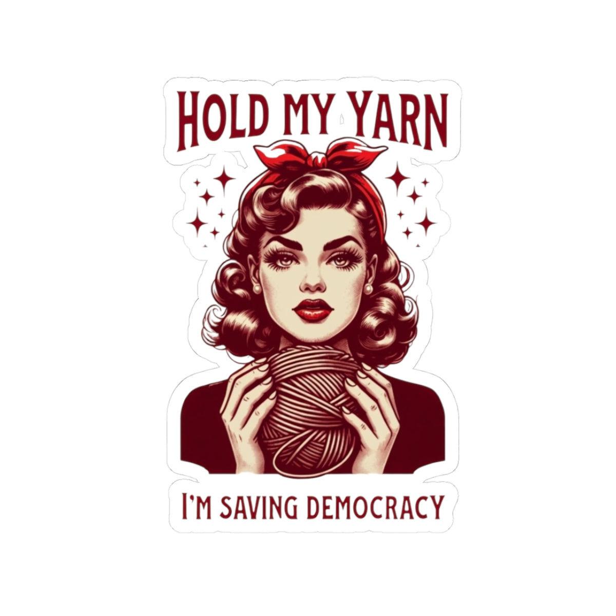 Chic Yarn Love Stickers | Crafty Art Decor, Laptop Stickers, Gift for Crafters, Funny Crafting Gifts, Assorted Craft Supplies