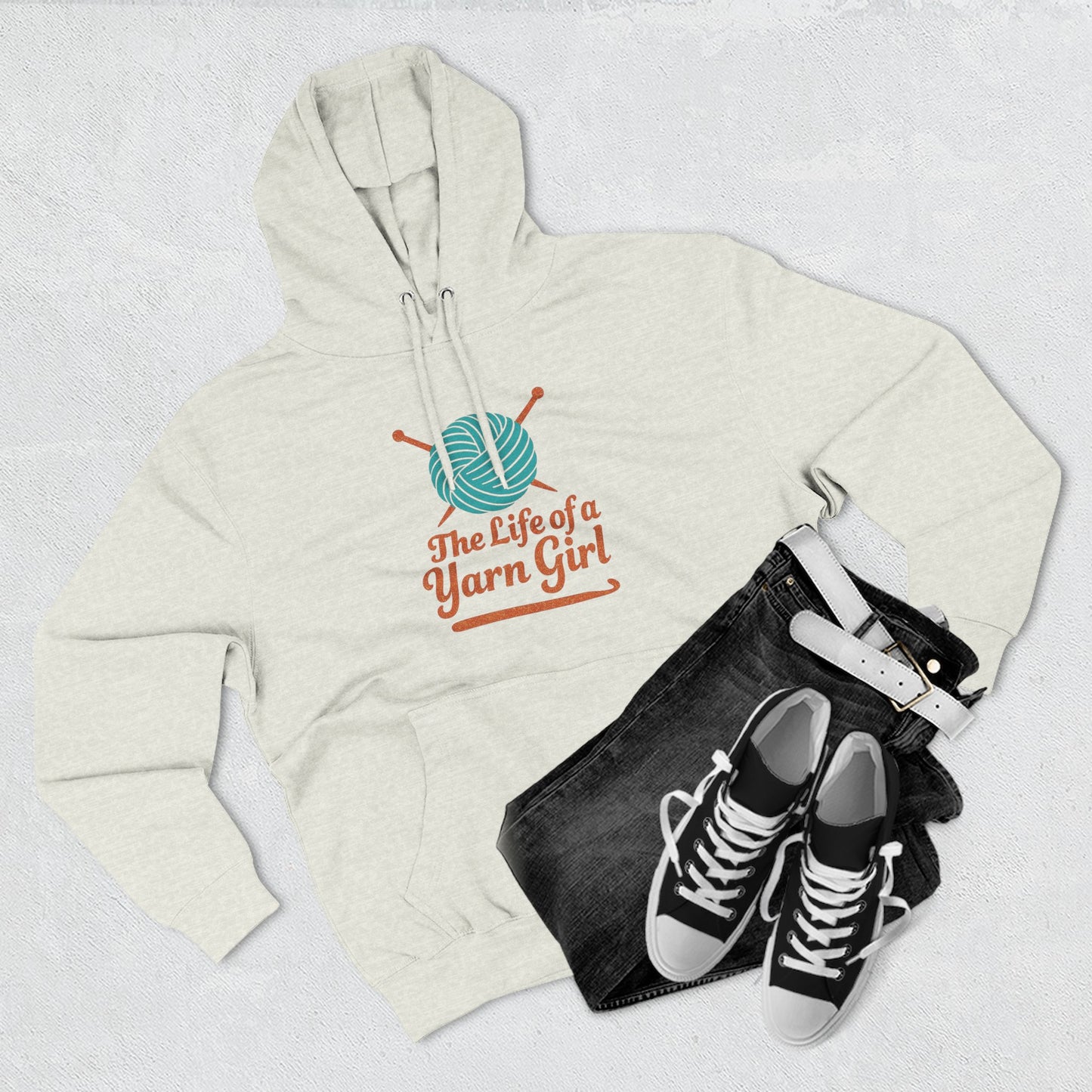 Copy of Fleece Hoodie - Sorry Can't Knit Bye Hoody for Knitters and Yarn Lovers