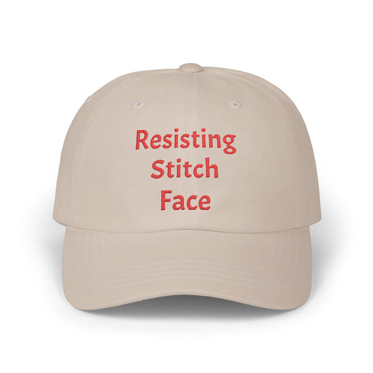 Embroidered 'Resisting Stitch Face' Dad Cap — Casual Cotton Baseball Hat