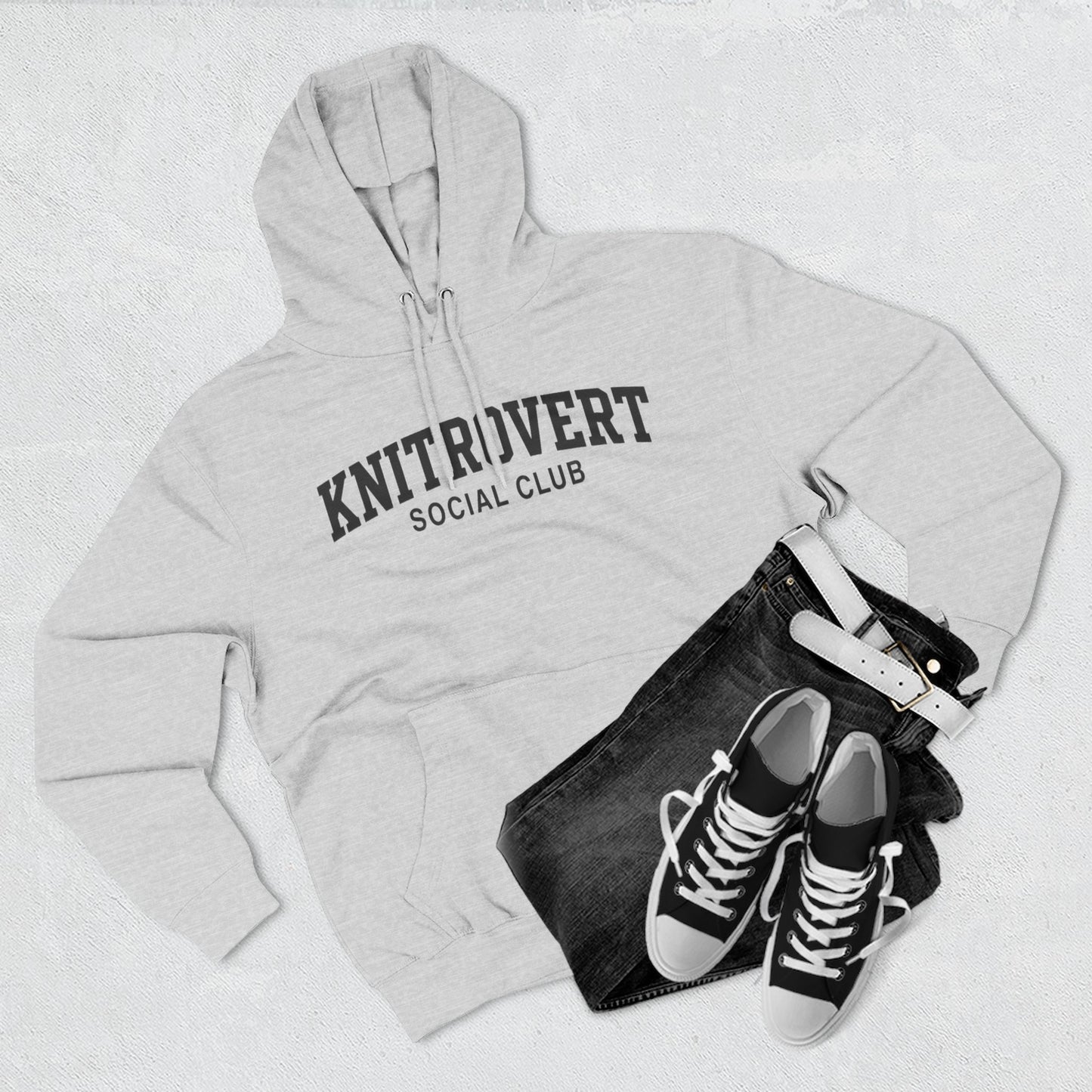 Knitrovert Funny Hoody, Sarcastic Knitter Hoody, Knitting Lover Gift, Unisex Heavy Cotton Shirt, Knitting Needle Craft Apparel