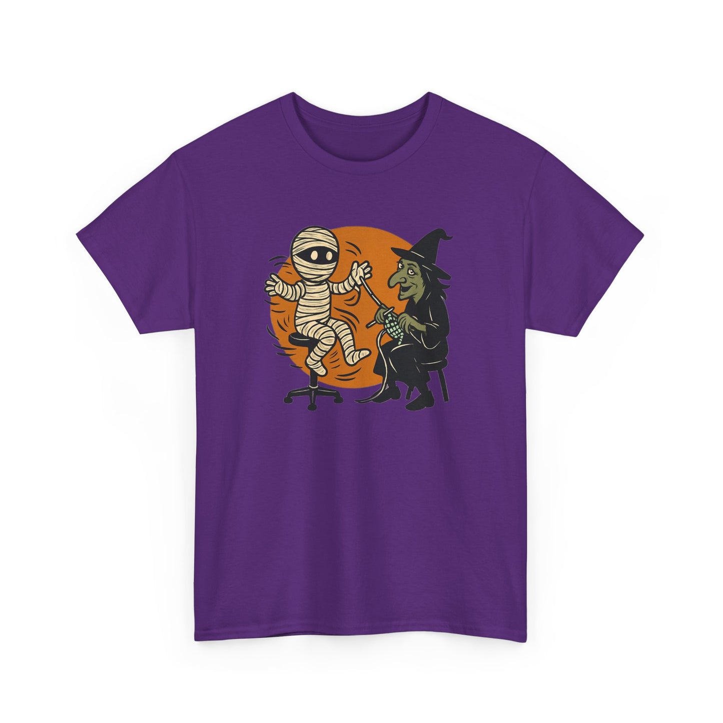 Halloween Fun Unisex Tee, Spooky Vibe T-Shirt, Fall Celebrations, and Casual Wear, Gift for Yarn Lover, Gift for Knitter, Knitting Tee