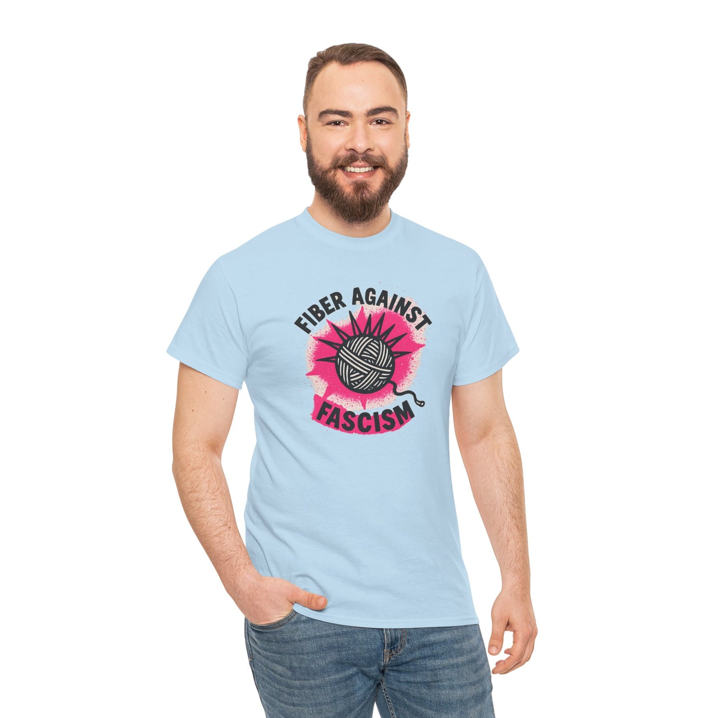 Craftivism, Gift for fiber lover, Anti-fascism Tee, Political Protest Shirt, Activist Unisex Top, Cotton Tshirt, Resistance Apparel, Knitter, Crocheter