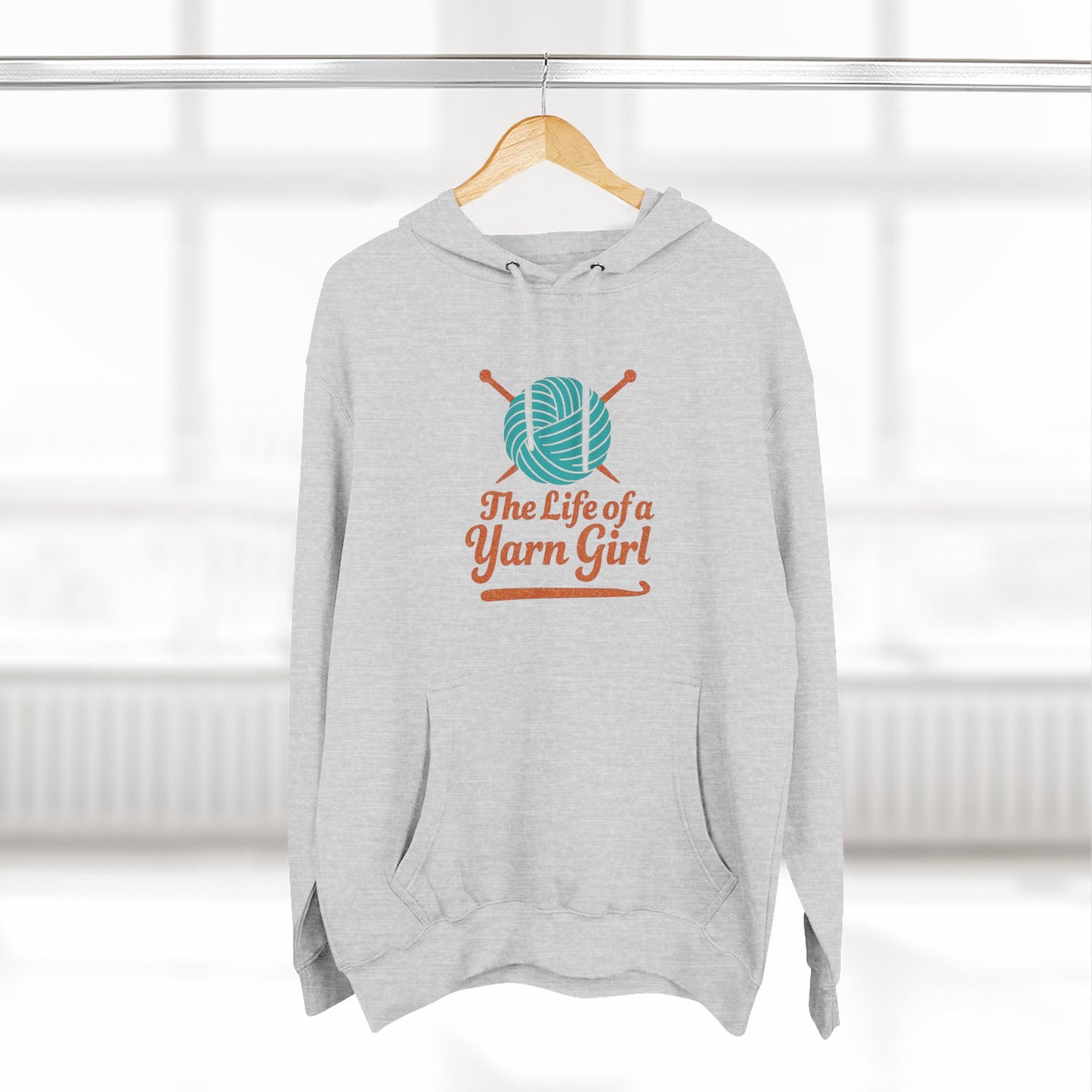 Copy of Fleece Hoodie - Sorry Can't Knit Bye Hoody for Knitters and Yarn Lovers