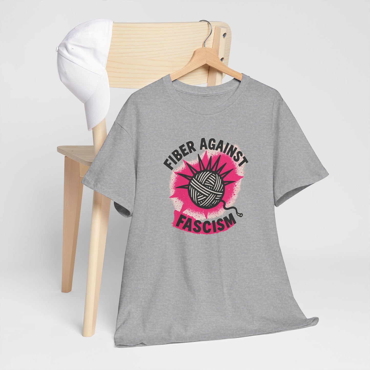 Craftivism, Gift for fiber lover, Anti-fascism Tee, Political Protest Shirt, Activist Unisex Top, Cotton Tshirt, Resistance Apparel, Knitter, Crocheter