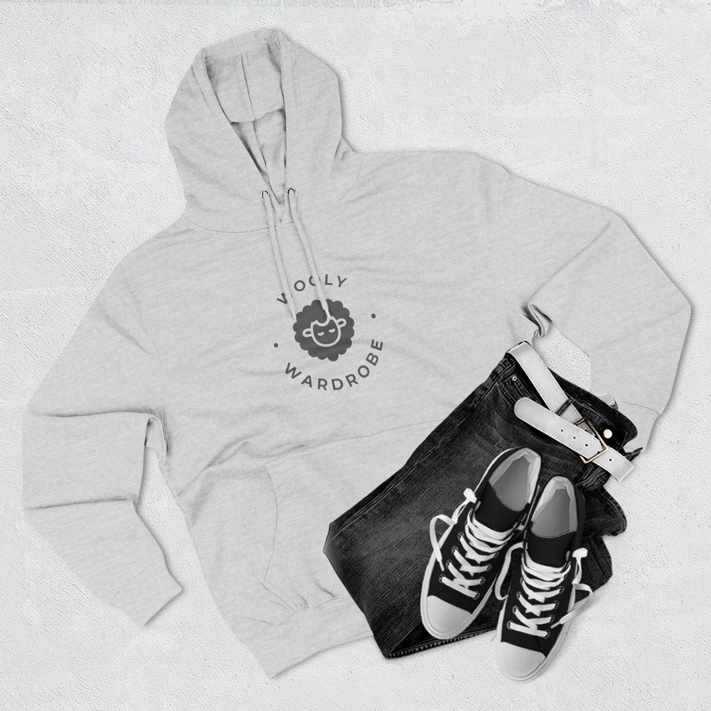 Wooly Three-Panel Fleece Hoodie