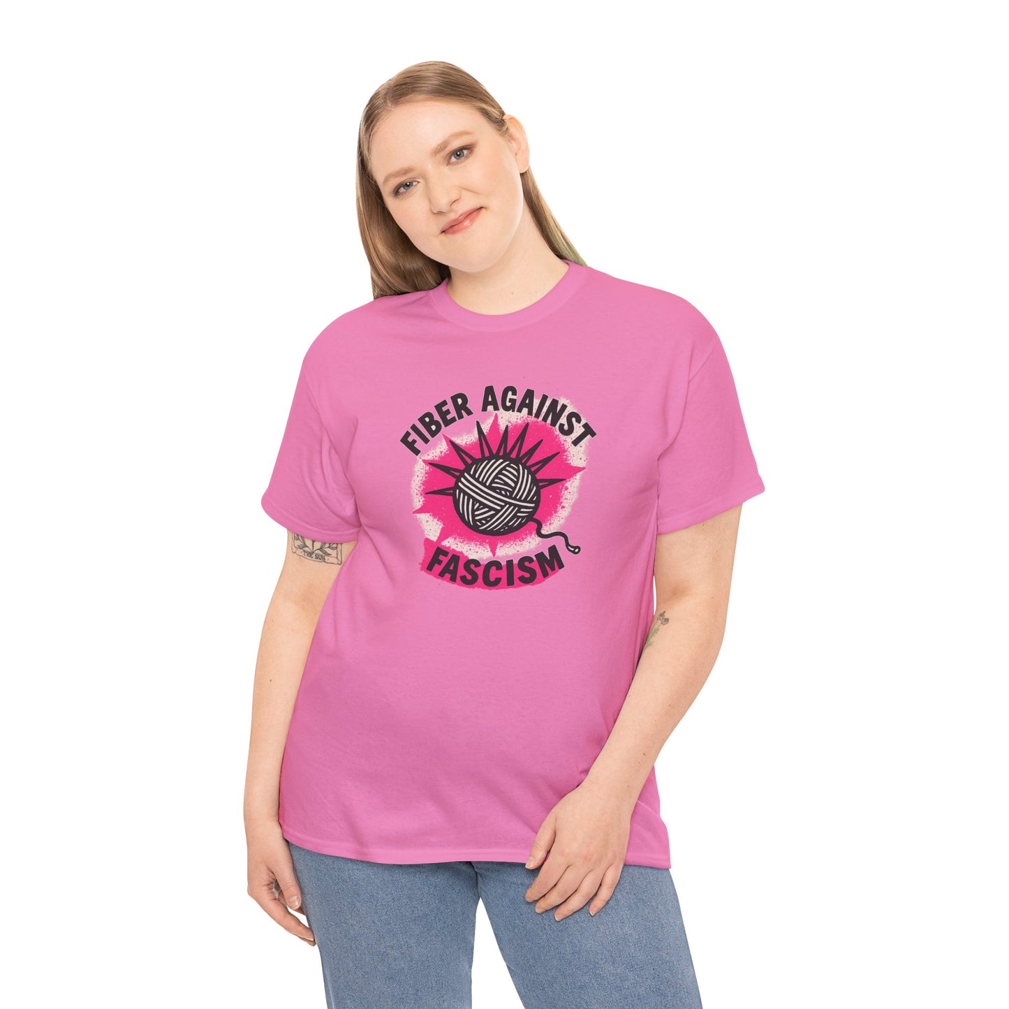 Craftivism, Gift for fiber lover, Anti-fascism Tee, Political Protest Shirt, Activist Unisex Top, Cotton Tshirt, Resistance Apparel, Knitter, Crocheter