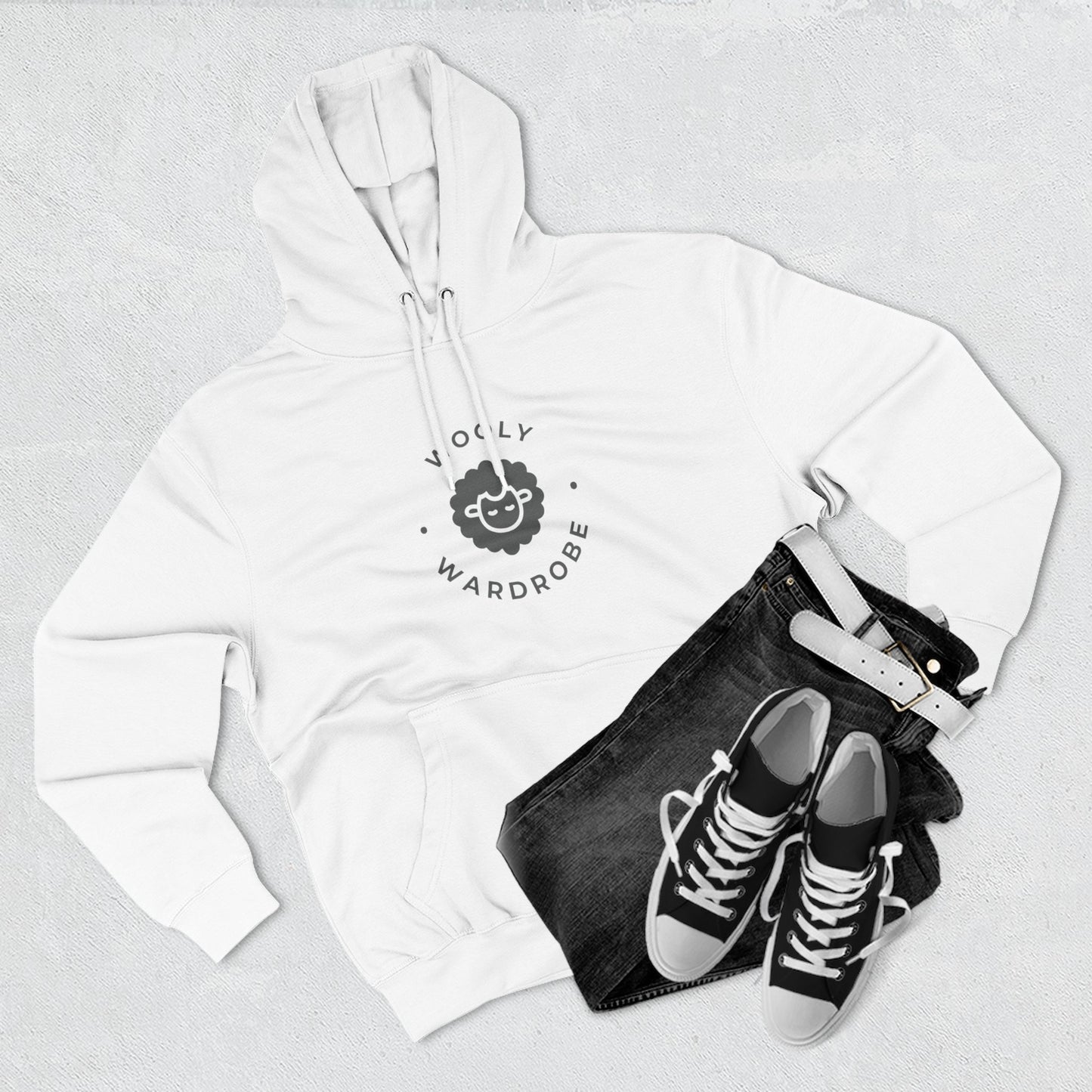 Wooly Three-Panel Fleece Hoodie