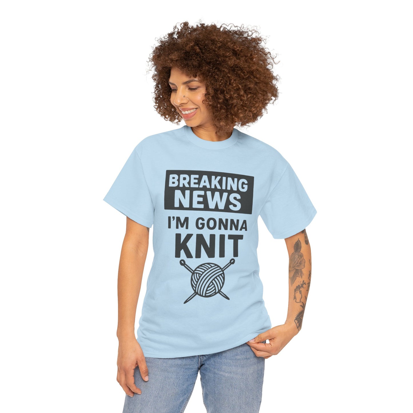 Funny Knitter's Tee - Breaking News - Gift for yarn lover, Knit, Knitting, T-shirt, Gift for knitter