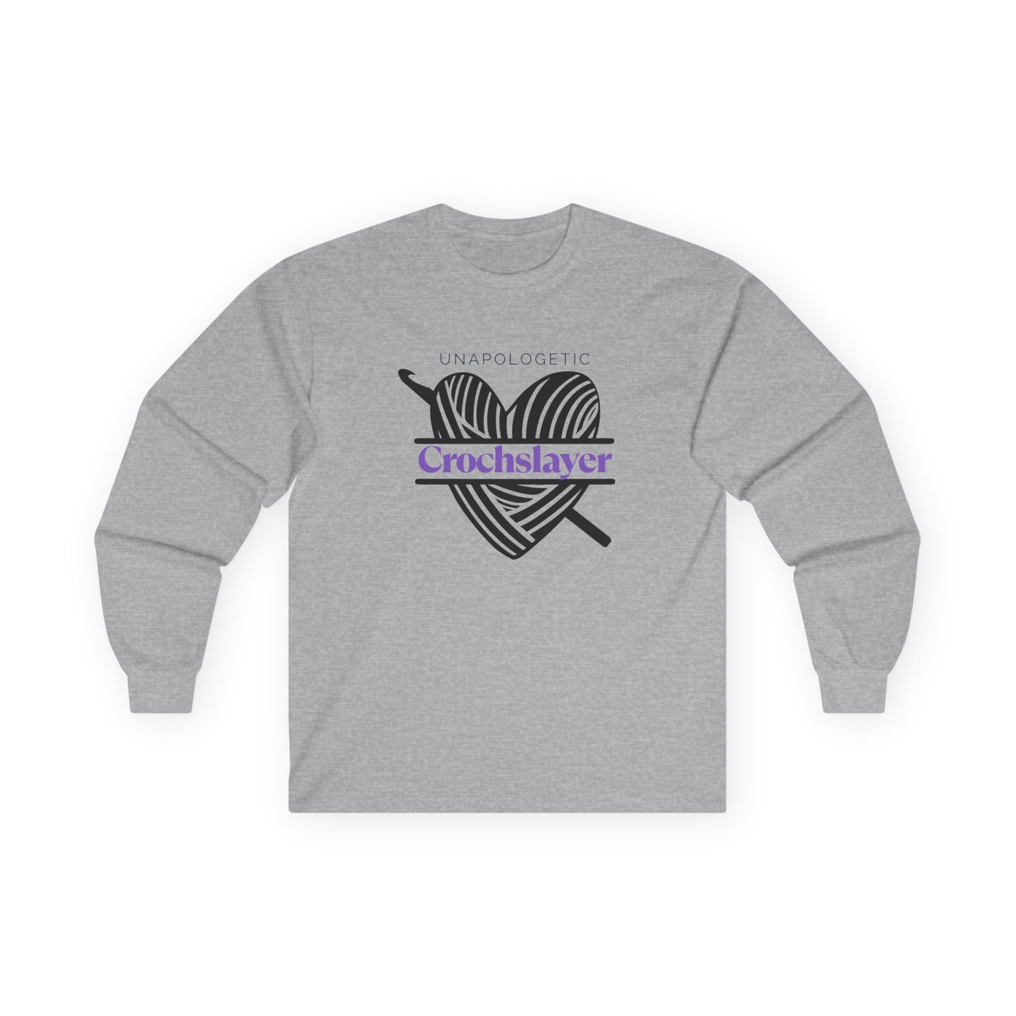 Crafty Heart Long Sleeve Tee, Knitting Lover Gift, Unisex T-Shirt, Cozy Style, Creative Apparel