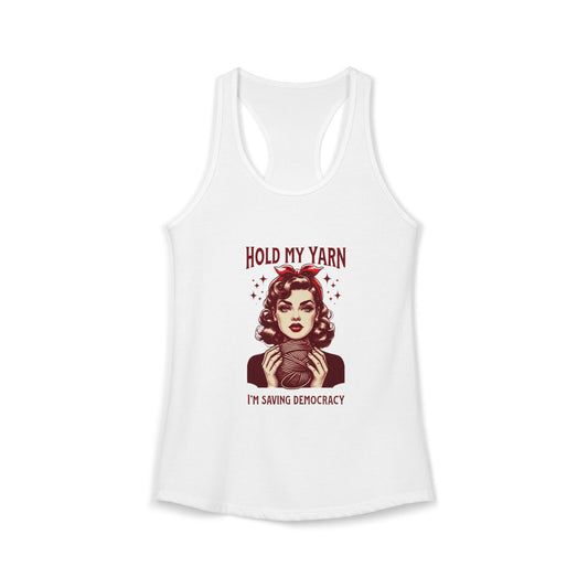 Hold My Yarn Women's Ideal Racerback Tank