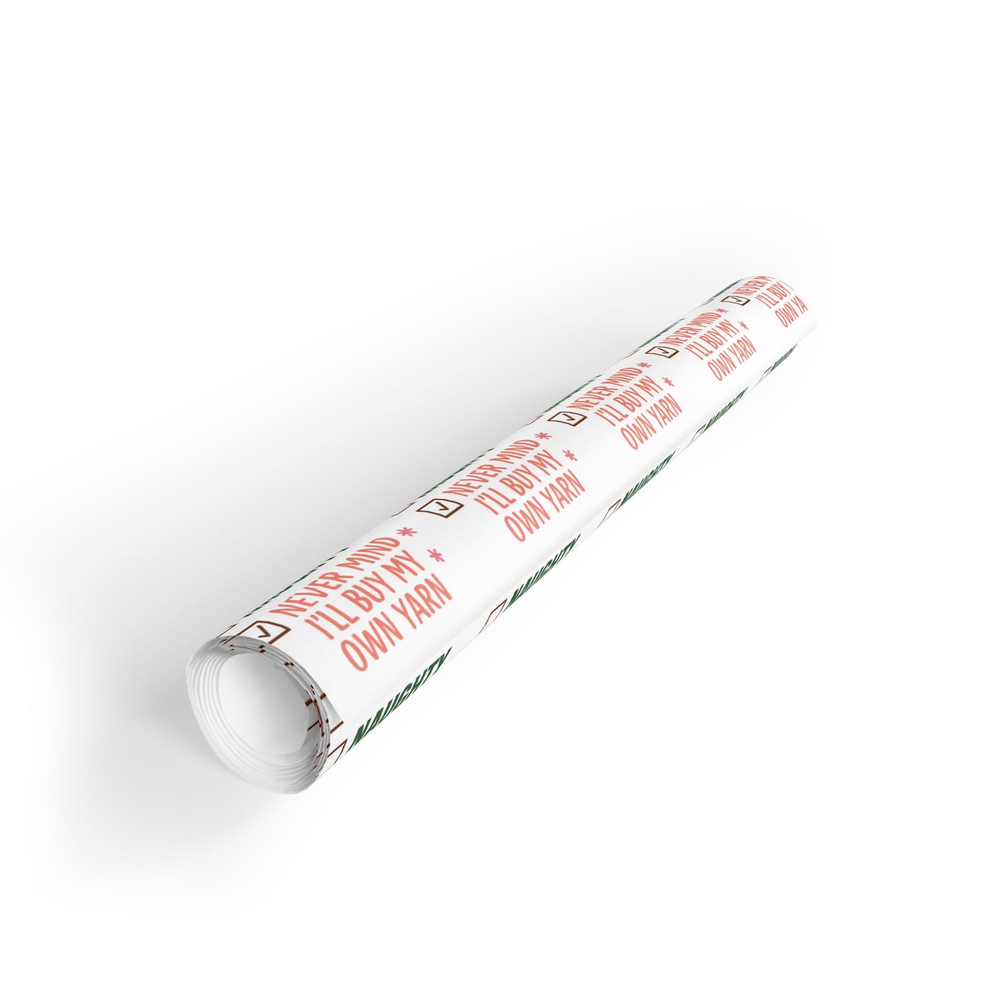 Holiday Gift Wrapping Paper Roll - Nice or Naughty Design