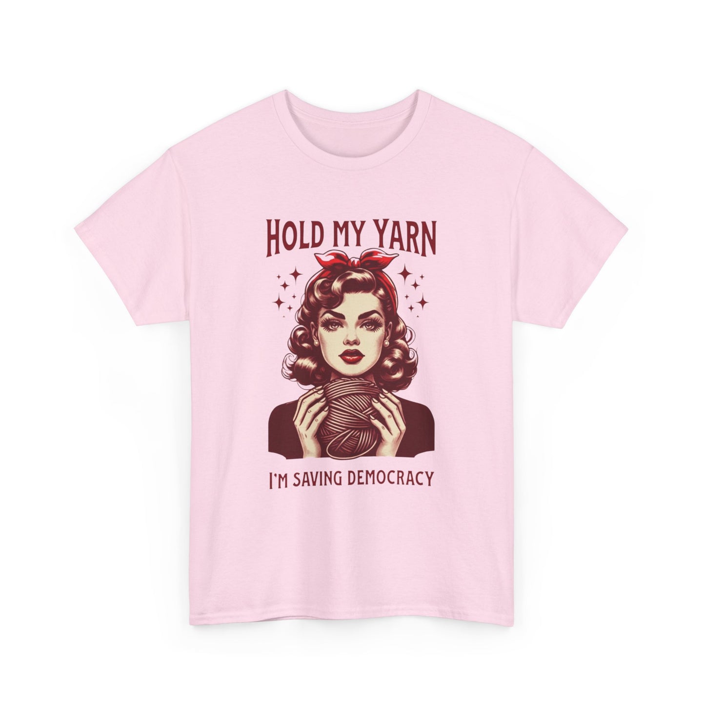 Hold My Yarn, Funny Yarn Lover Unisex Tee - Craftivism Quote, Fiber lover, Gift, Knitter, Crocheter