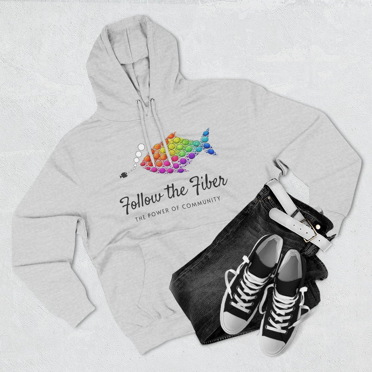 Follow the Fiber Hoodie — The Power of Community Pride Fleece