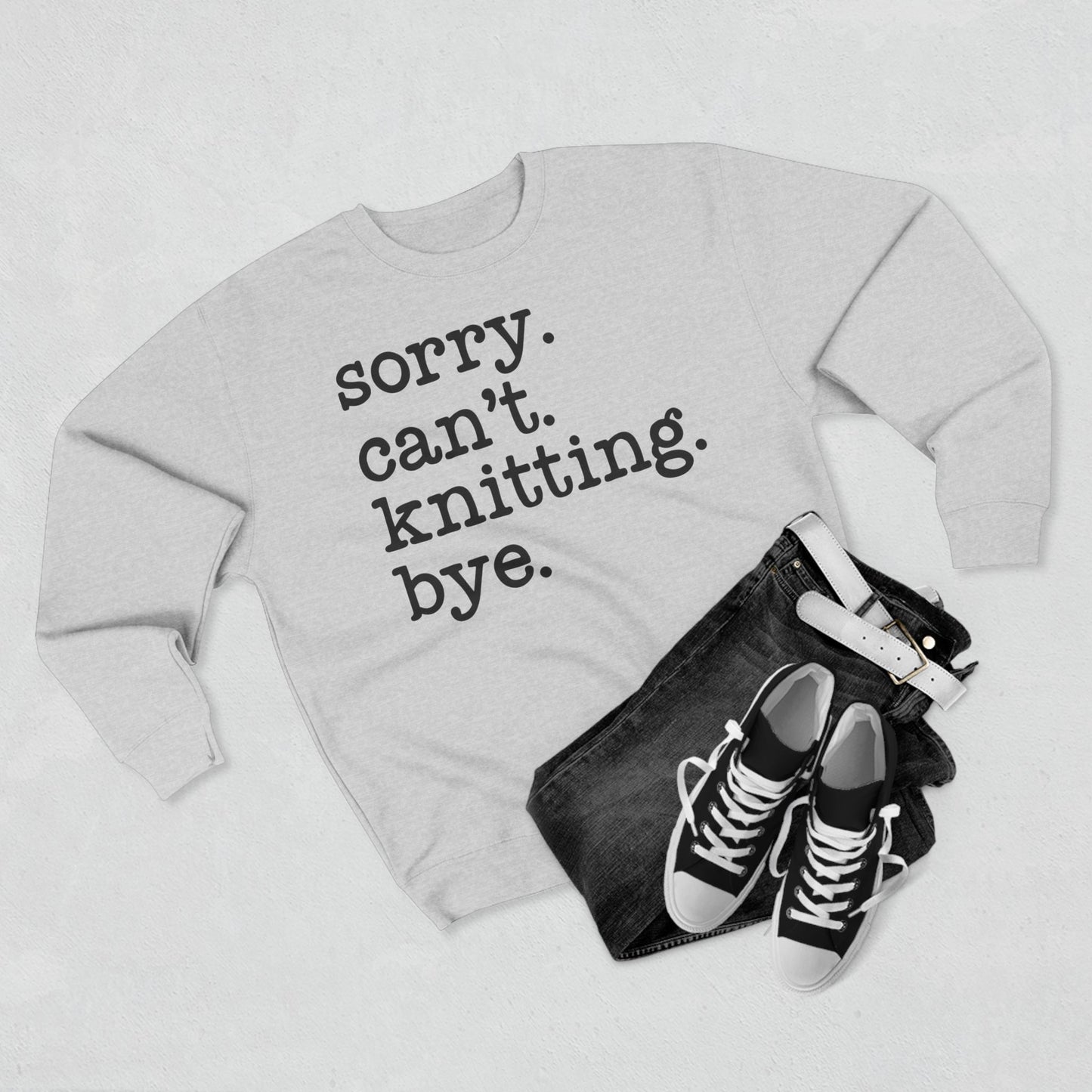 Knitting Lover's Crewneck Sweatshirt, Funny Gift for Crafters, Cozy Knitwear, Ideal for Birthdays, Holidays, Relaxing at Home