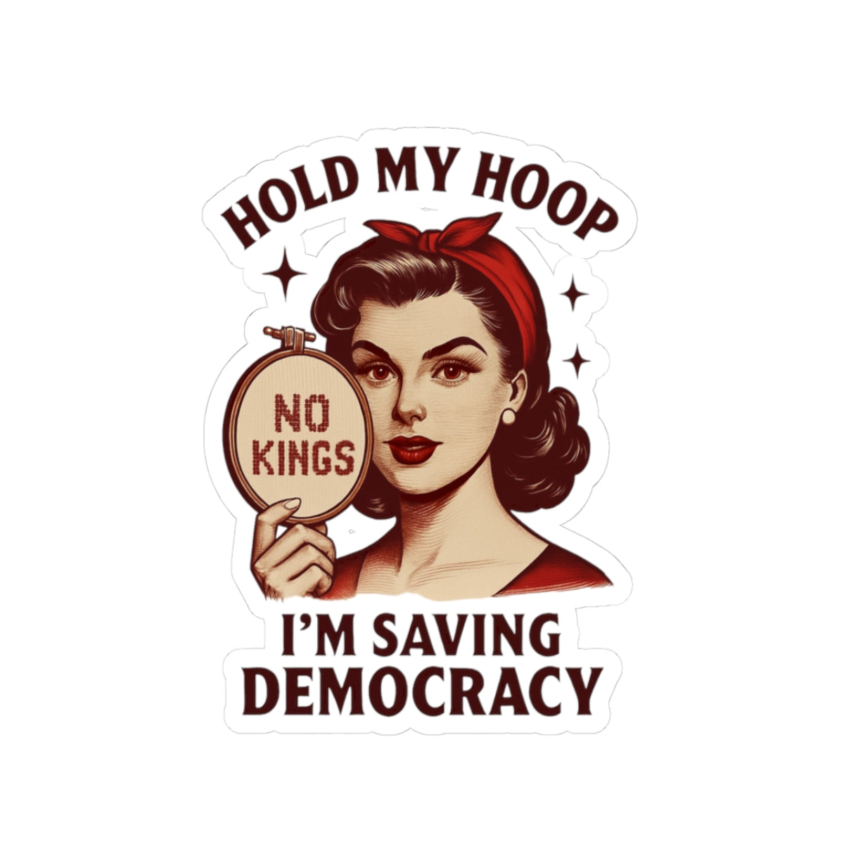 Fun Stickers for Needlepoint Lovers, Kiss-Cut Stickers, Activism Stickers, Gift for Fiber Entusiasts