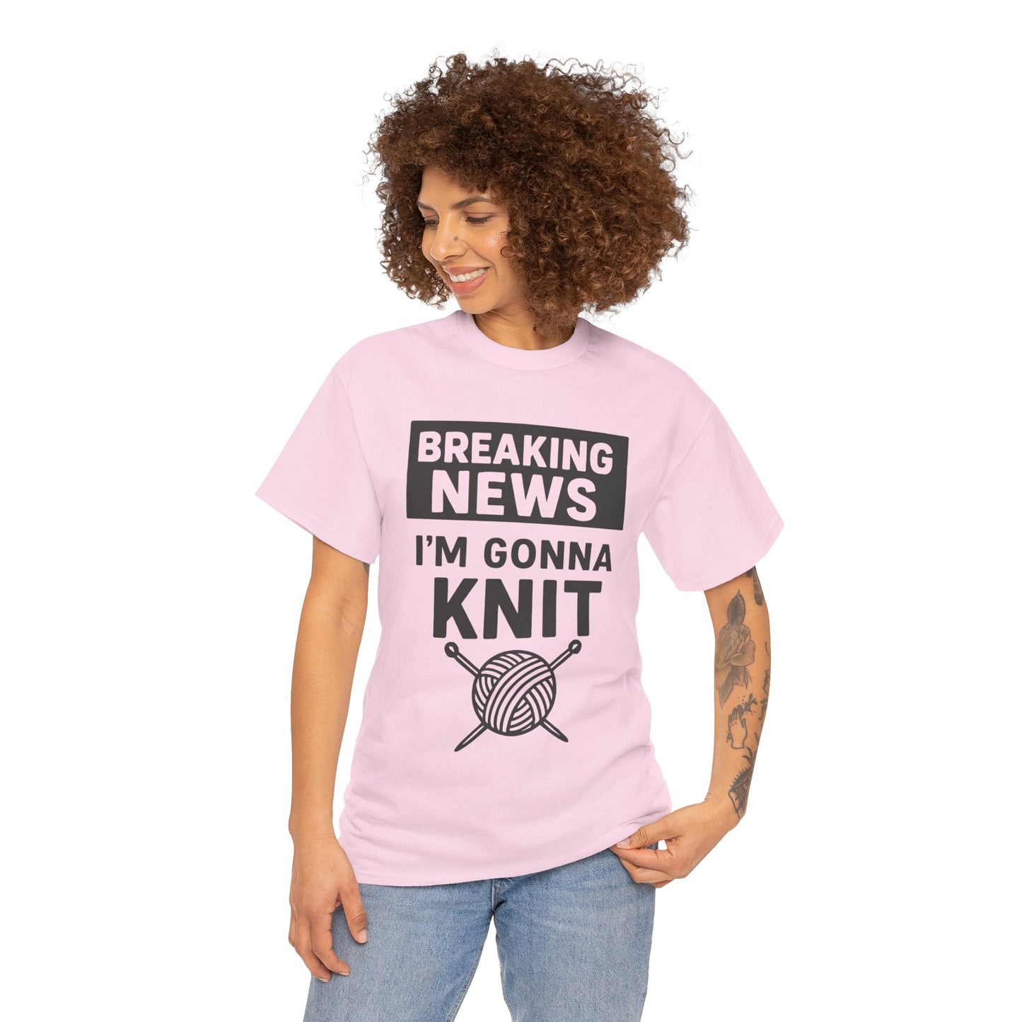 Funny Knitter's Tee - Breaking News - Gift for yarn lover, Knit, Knitting, T-shirt, Gift for knitter