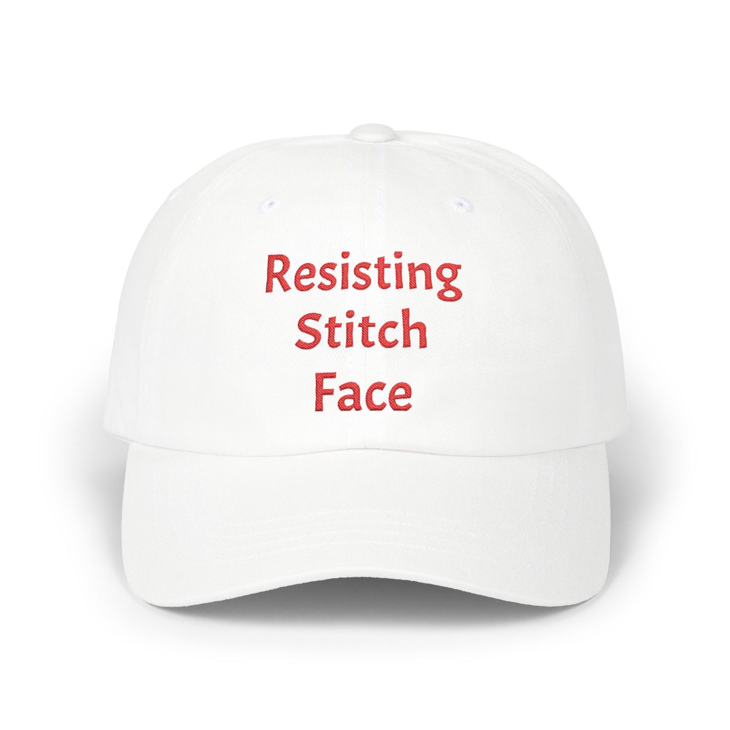 Embroidered 'Resisting Stitch Face' Dad Cap — Casual Cotton Baseball Hat