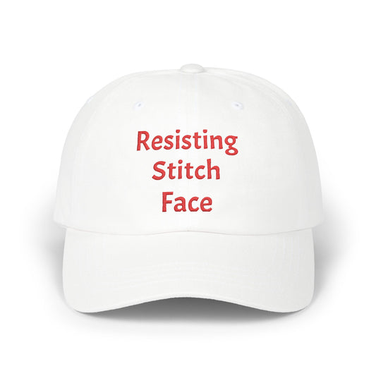 Embroidered 'Resisting Stitch Face' Dad Cap — Casual Cotton Baseball Hat