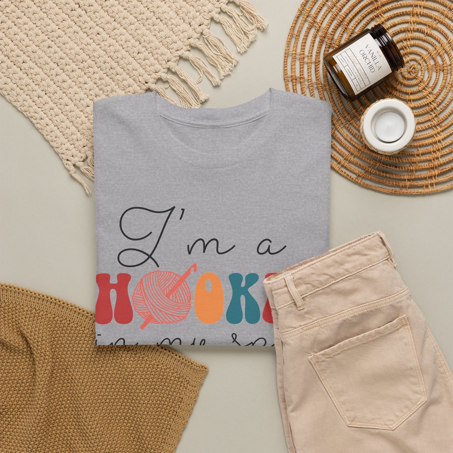 Crochet Lover Tee — "I'm a Hooker in My Spare Time" Graphic T-Shirt
