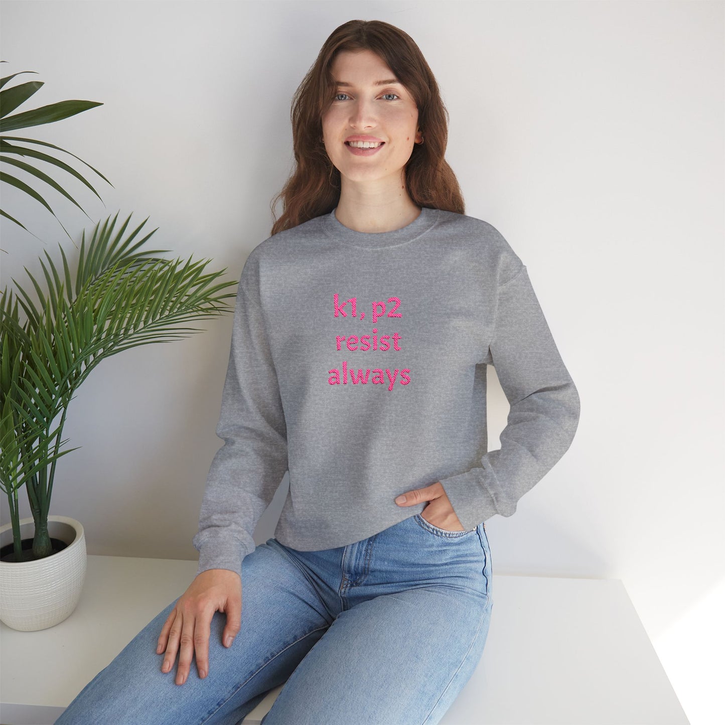 Resist Always — Minimalist Activist Pullover Unisex Heavy Blend™ Crewneck Sweatshirt