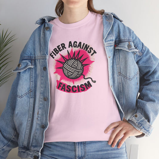 Craftivism, Gift for fiber lover, Anti-fascism Tee, Political Protest Shirt, Activist Unisex Top, Cotton Tshirt, Resistance Apparel, Knitter, Crocheter