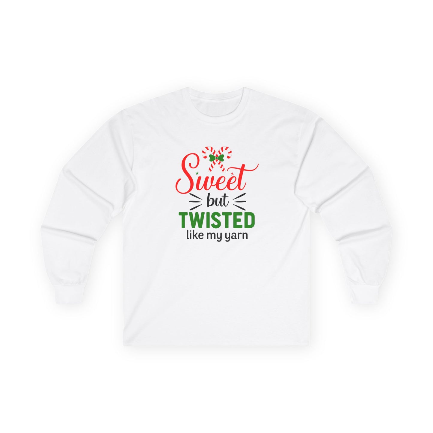 Sweet but Twisted Tshirt, Cozy Gift for Crafters, Yarn Lovers, Funny Crewneck for Holidays, Knitting Humor Apparel, Crafting Presents