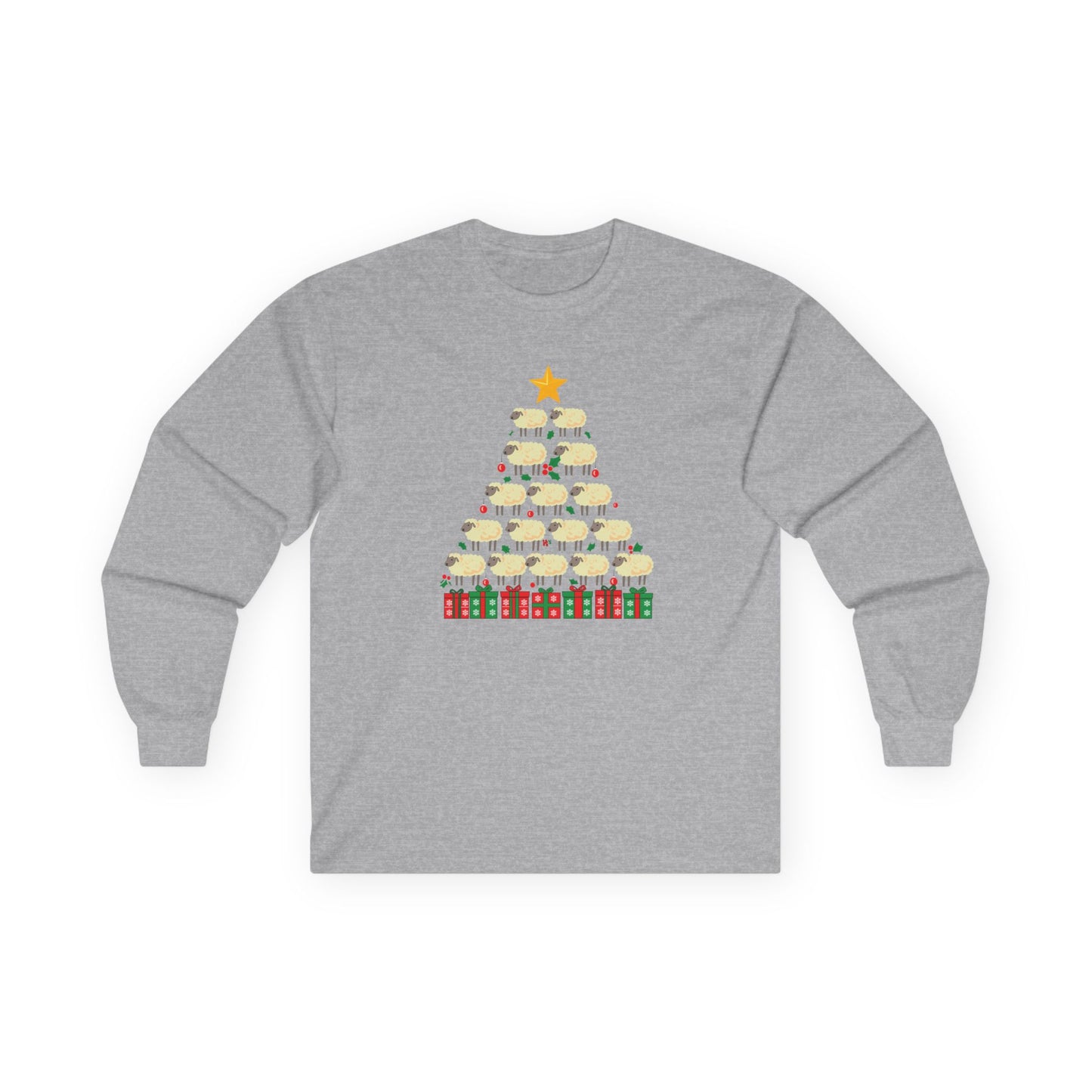 Sheepmas Long Sleeve Tee - Perfect Gift for Knitters and Christmas Present, Gifts for Her, Gifts for Him, Winter Essentials, Cozy Winter Apparel