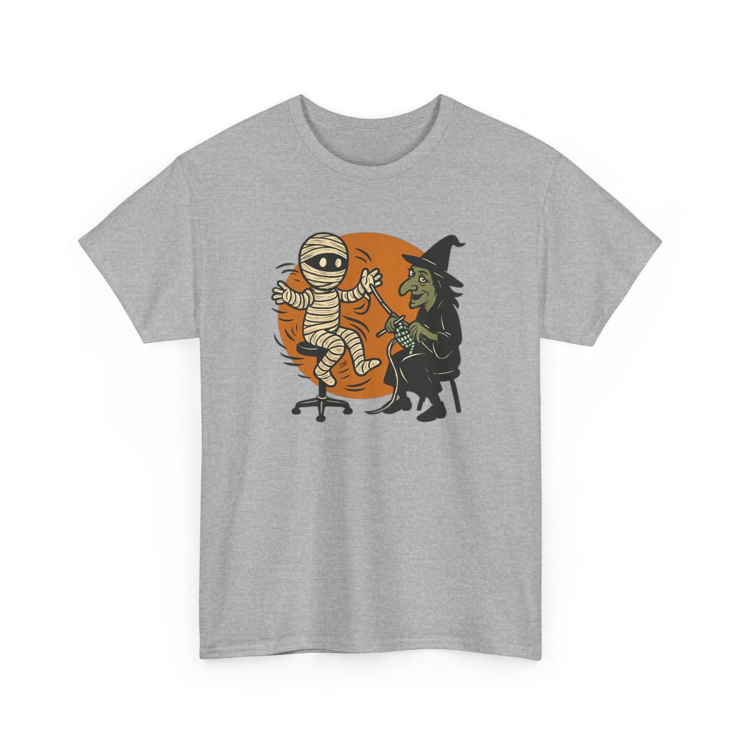 Halloween Fun Unisex Tee, Spooky Vibe T-Shirt, Fall Celebrations, and Casual Wear, Gift for Yarn Lover, Gift for Knitter, Knitting Tee