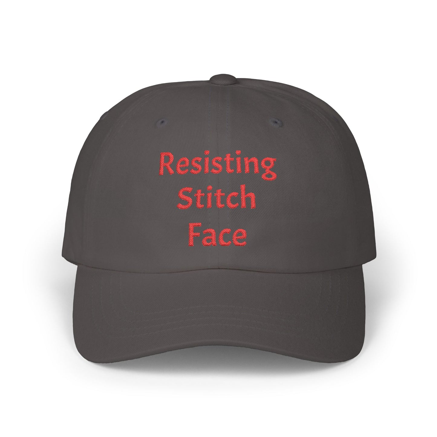 Embroidered 'Resisting Stitch Face' Dad Cap — Casual Cotton Baseball Hat