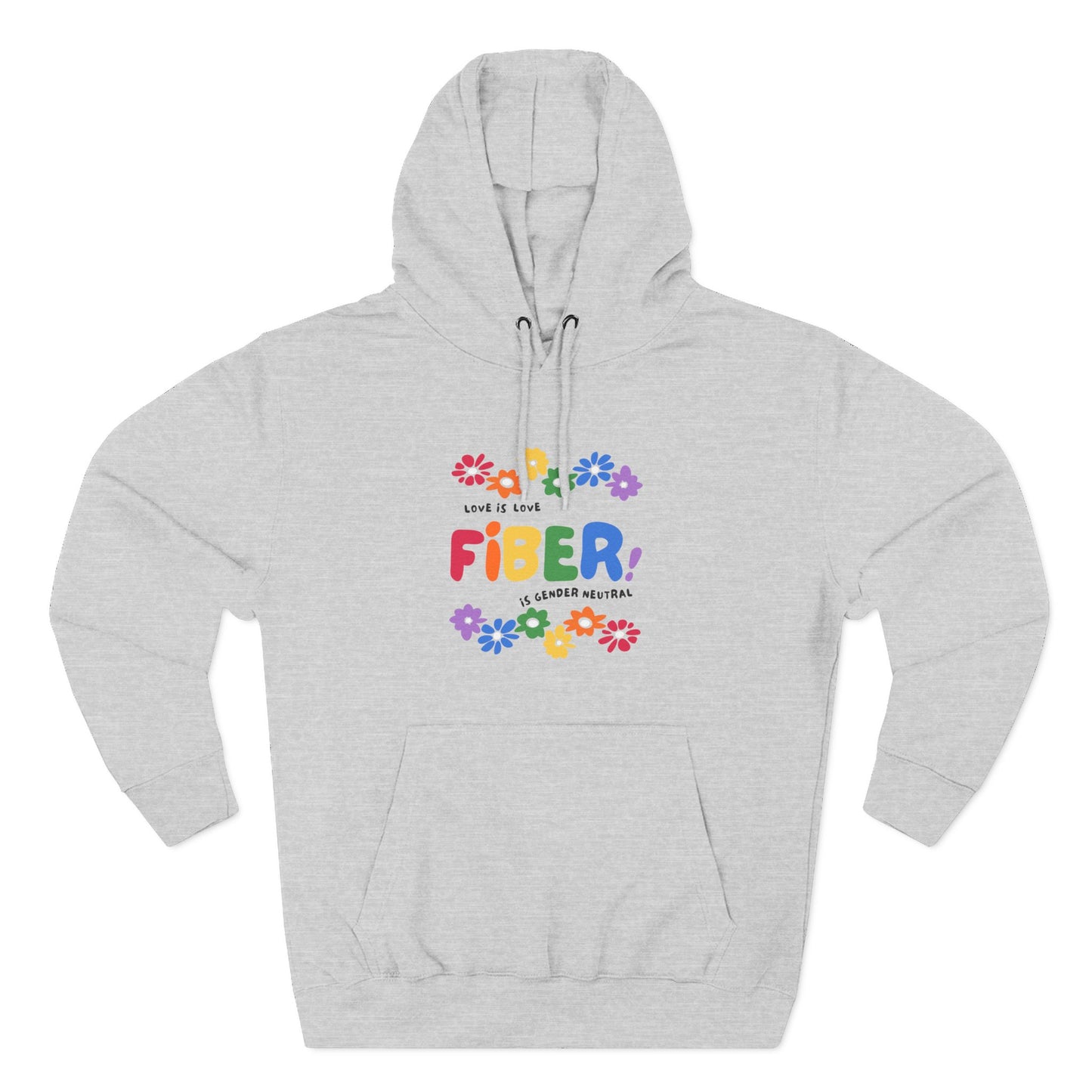 Fiber Lover Hoodie — "Life Is Better with Fiber" Colorful Floral Knitwear