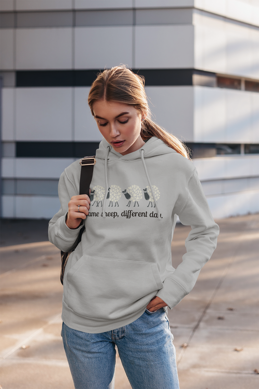 Fiber Lover Hoodie, Knitting Enthusiast Sweatshirt, Cozy Three-Panel Fleece, Yarn Addict Pullover, Cute sweatshirt for Crafters