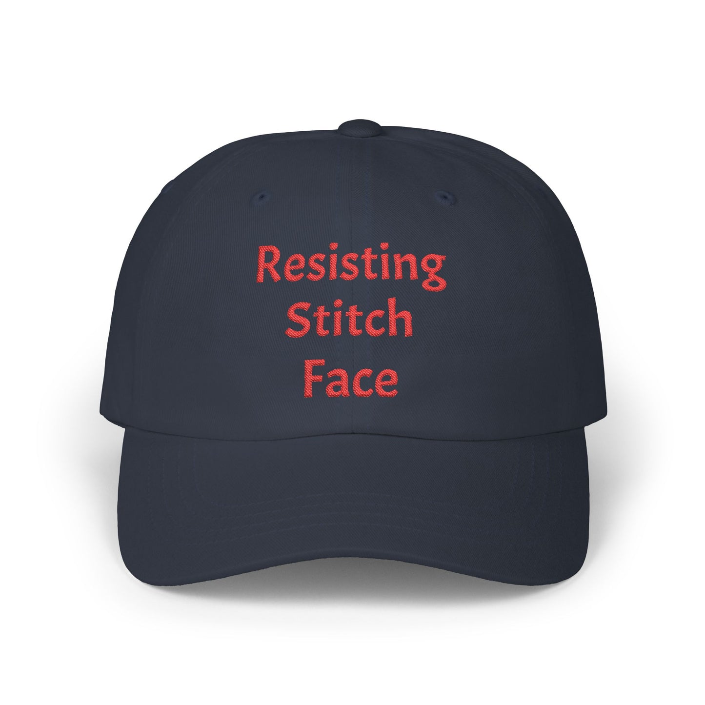 Embroidered 'Resisting Stitch Face' Dad Cap — Casual Cotton Baseball Hat