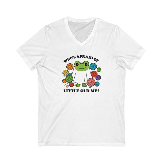 Halloween Tee, Who’s Afraid of Me Frog, Frogging Tshirt, Halloween vibes, Ghost Tshirt, Yarn lover gift