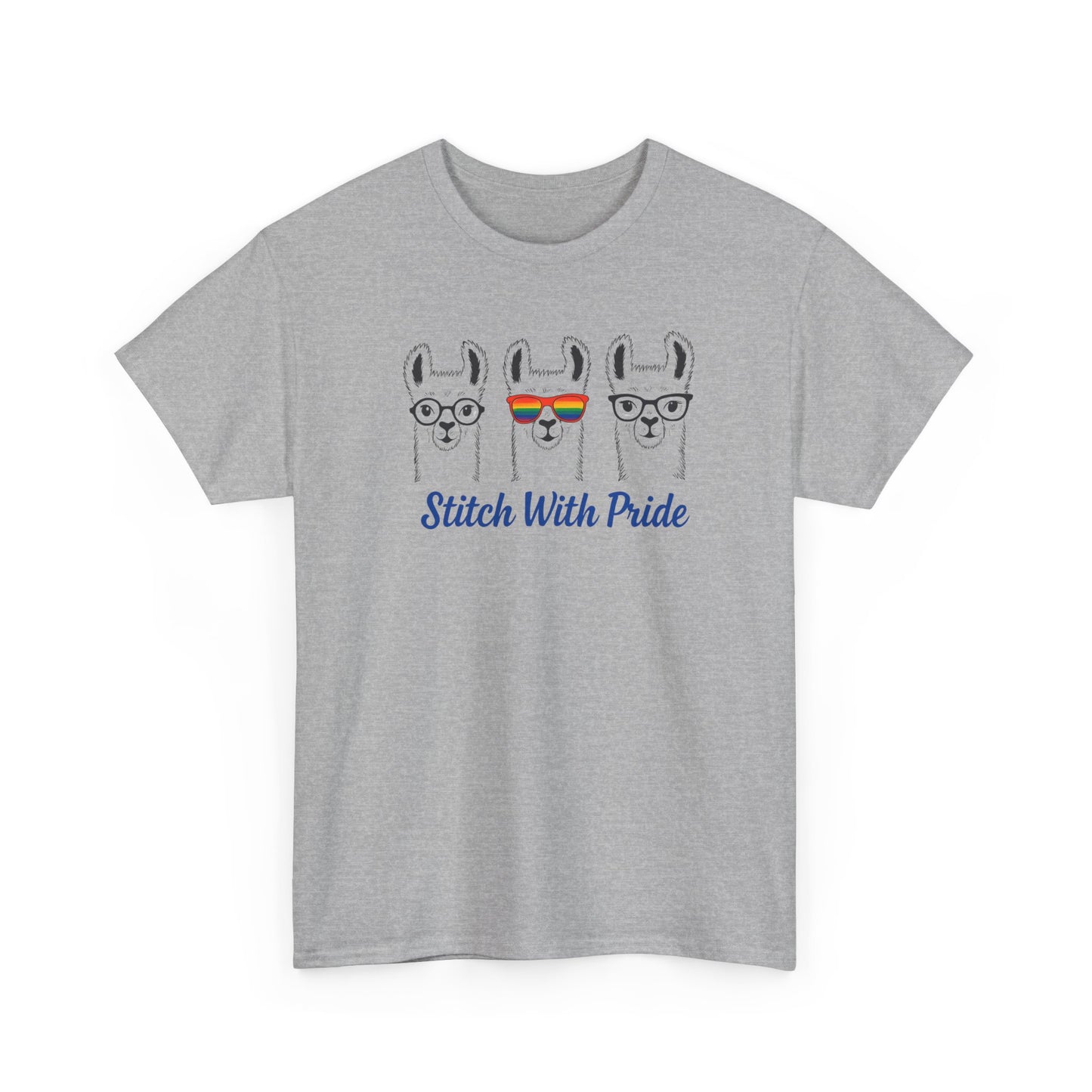 Stitch with Pride Unisex Tee, Fiber Artist Knitting Crocheting Yarn Lovers Shirt, LGBT Pride Apparel