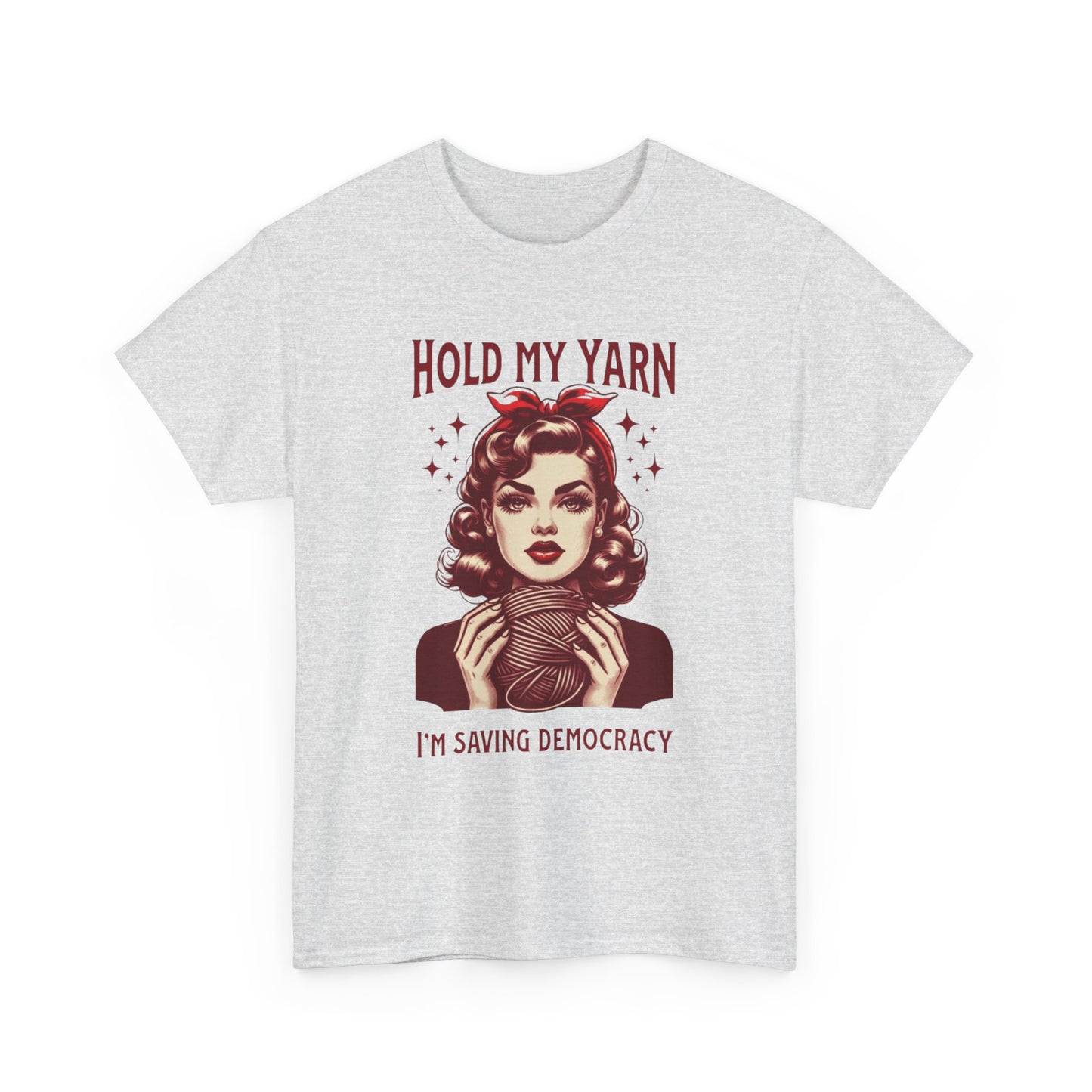 Hold My Yarn, Funny Yarn Lover Unisex Tee - Craftivism Quote, Fiber lover, Gift, Knitter, Crocheter
