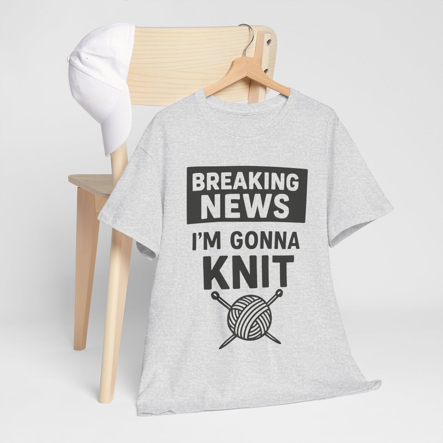 Funny Knitter's Tee - Breaking News - Gift for yarn lover, Knit, Knitting, T-shirt, Gift for knitter