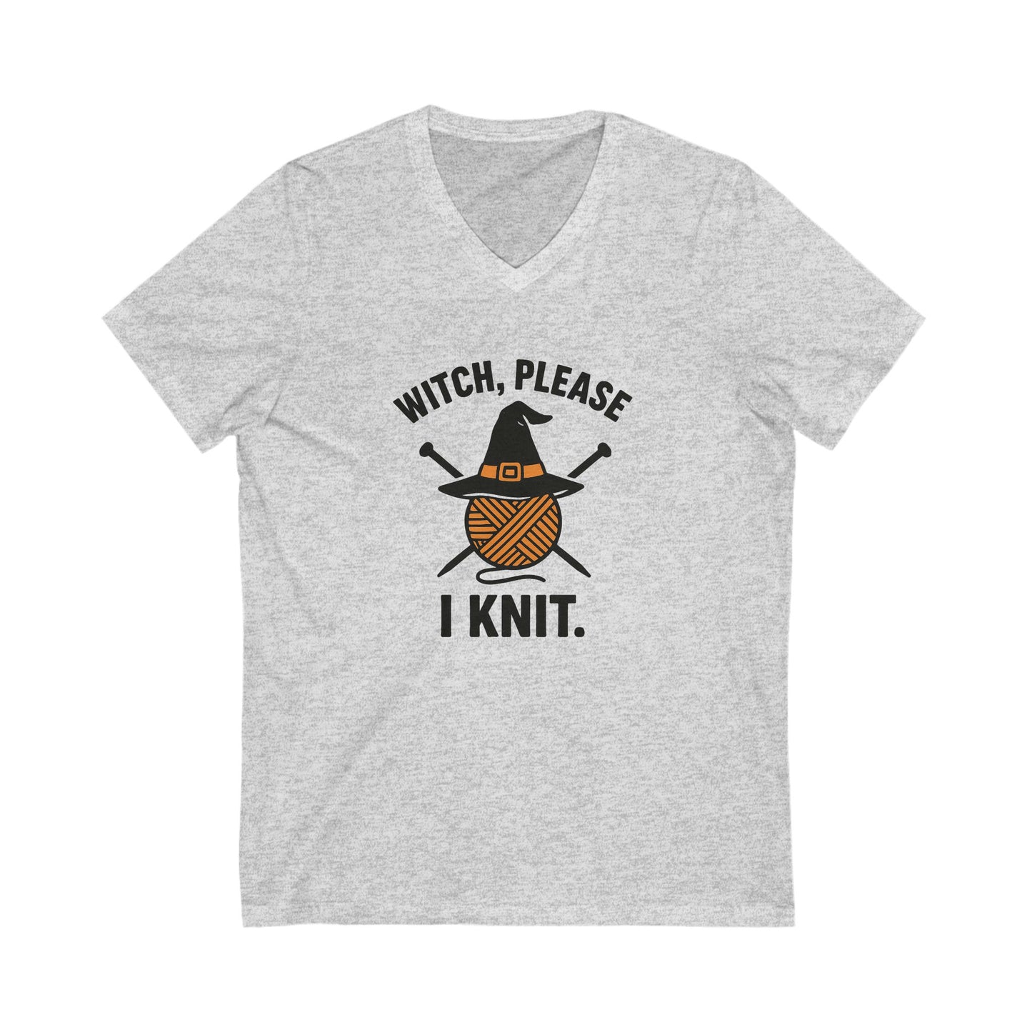 Witch Please, I Knit Halloween Tshirt, Halloween shirt, Witchy Vibes, Knitting Tee, V-neck shirt, Fall fashion