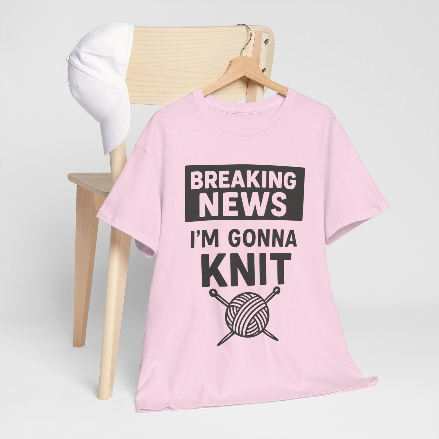 Funny Knitter's Tee - Breaking News - Gift for yarn lover, Knit, Knitting, T-shirt, Gift for knitter