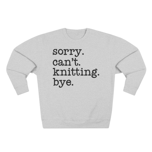 Knitting Lover's Crewneck Sweatshirt, Funny Gift for Crafters, Cozy Knitwear, Ideal for Birthdays, Holidays, Relaxing at Home