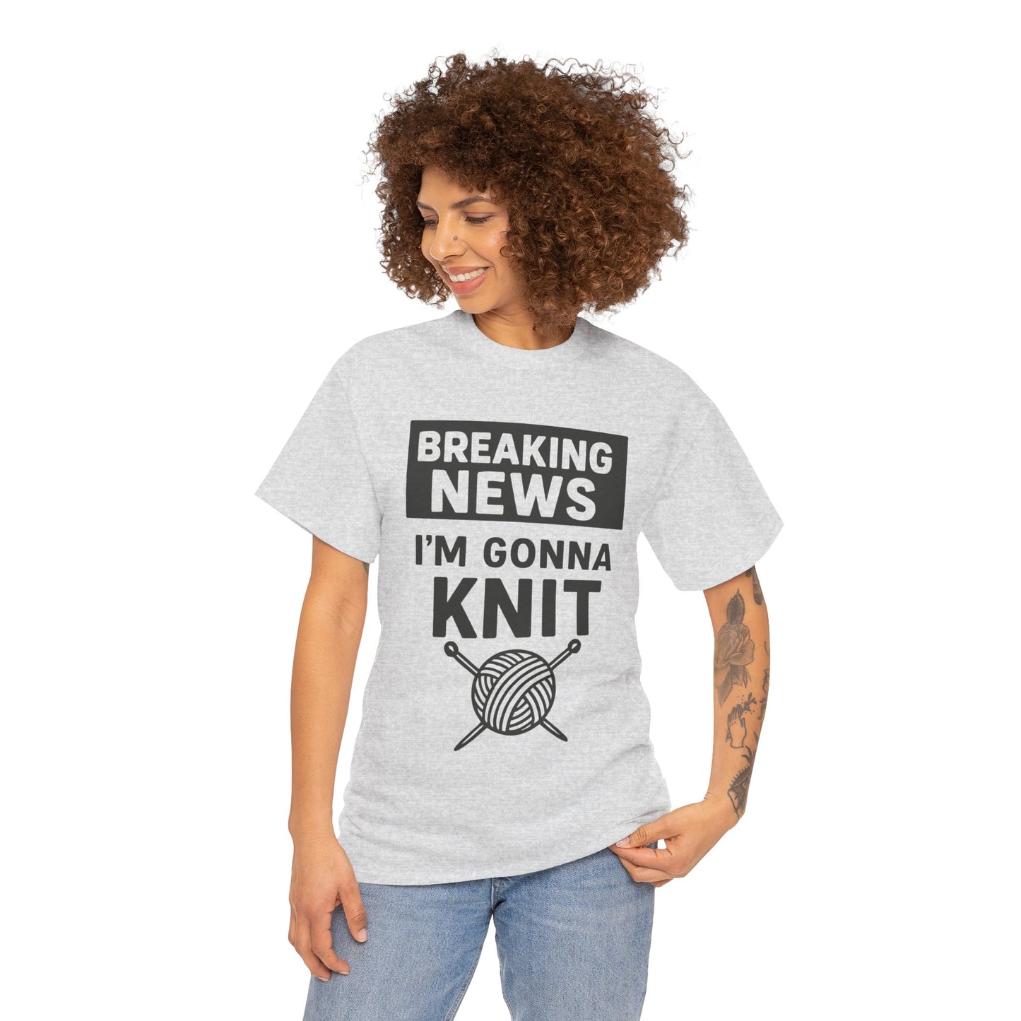 Funny Knitter's Tee - Breaking News - Gift for yarn lover, Knit, Knitting, T-shirt, Gift for knitter