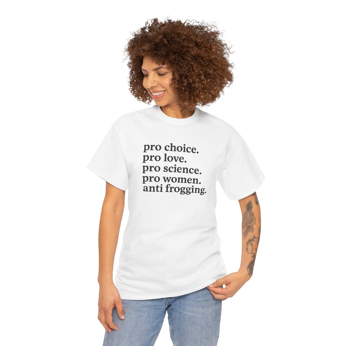 Pro socal justice, anti frogging, Craftivism Tshirt - Unisex Heavy Cotton Tee for Social Justice and Fiber Lovers Gift