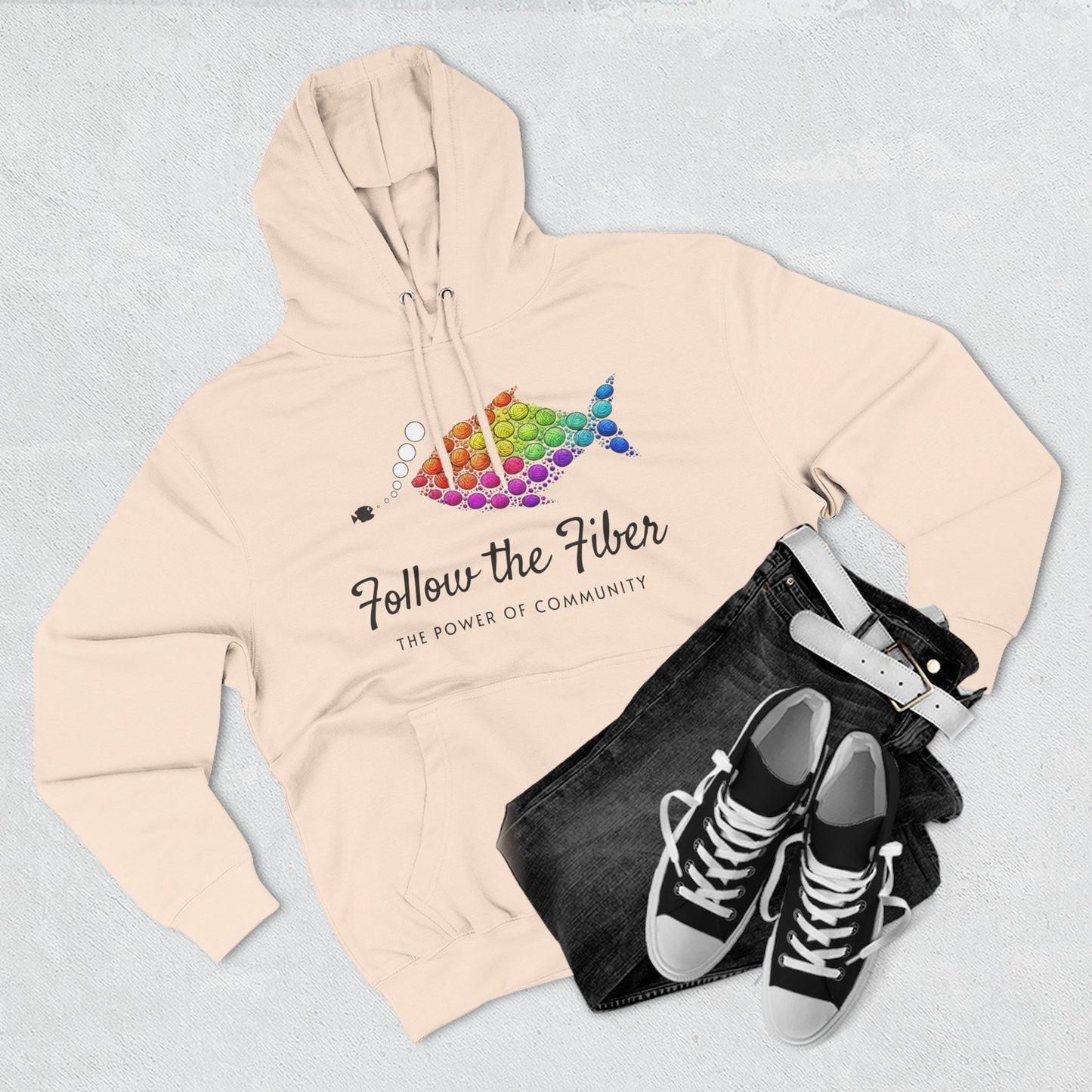 Follow the Fiber Hoodie — The Power of Community Pride Fleece