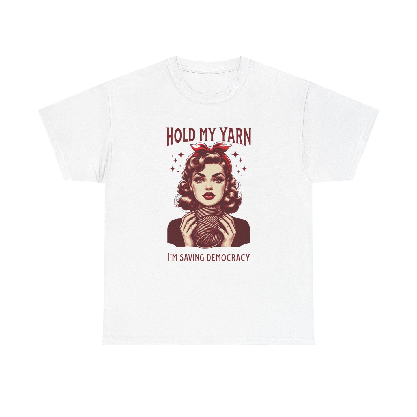 Hold My Yarn, Funny Yarn Lover Unisex Tee - Craftivism Quote, Fiber lover, Gift, Knitter, Crocheter