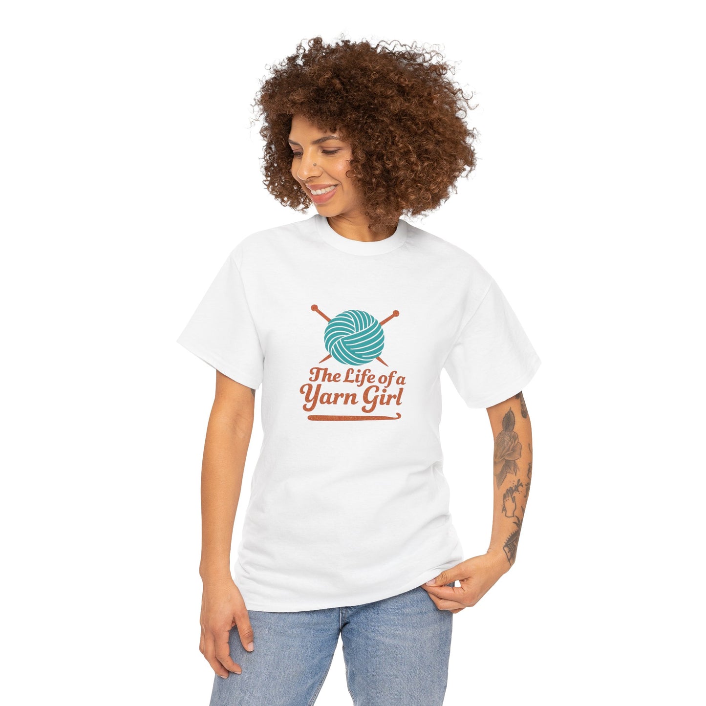 Yarn Lovers Unisex Tee - Crew Neck Yarn Girl Tshirt