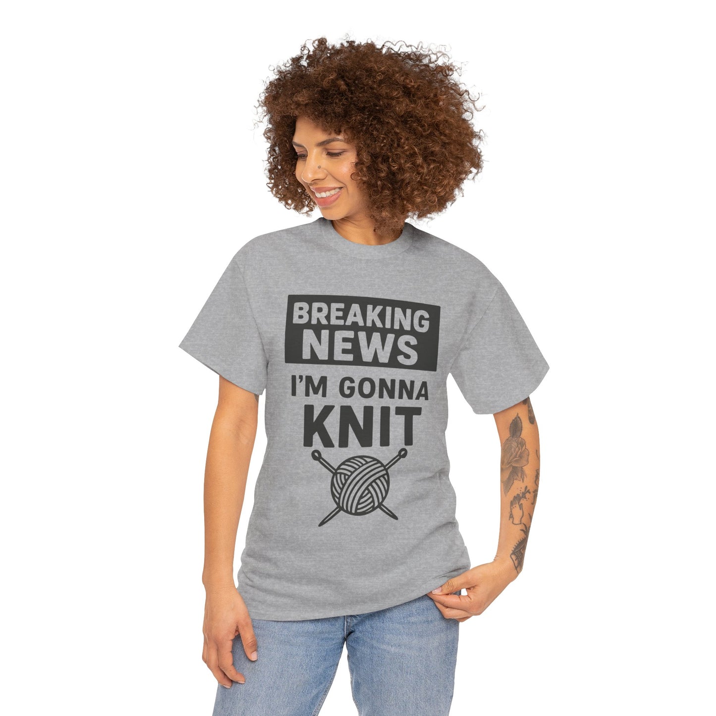 Funny Knitter's Tee - Breaking News - Gift for yarn lover, Knit, Knitting, T-shirt, Gift for knitter